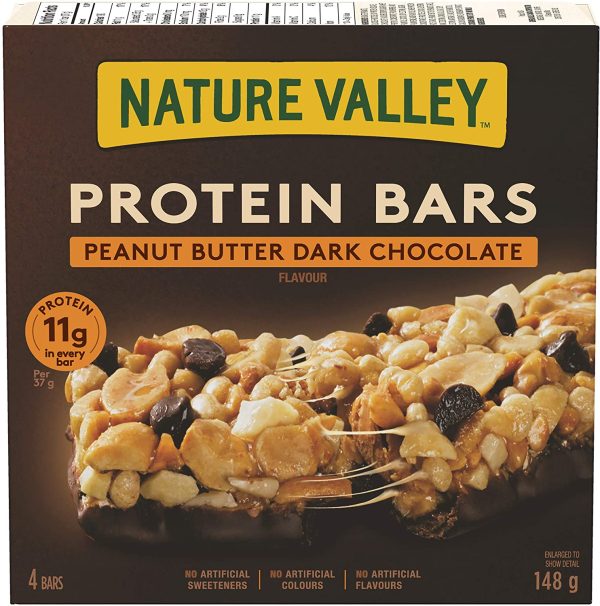 NATURE VALLEY Protein Bars Peanut Butter Dark Chocolate, 4-Count, 148 Gram - Image 4