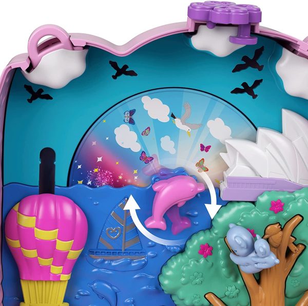 Polly Pocket Koala Adventures Wearable Purse Compact with Micro Polly Doll & Friend Doll, 8 Outdoor-Related Features, 5 Animals & Removable Vehicle Accessory, Great Gift for Ages 4 Years Old & Up - Image 3