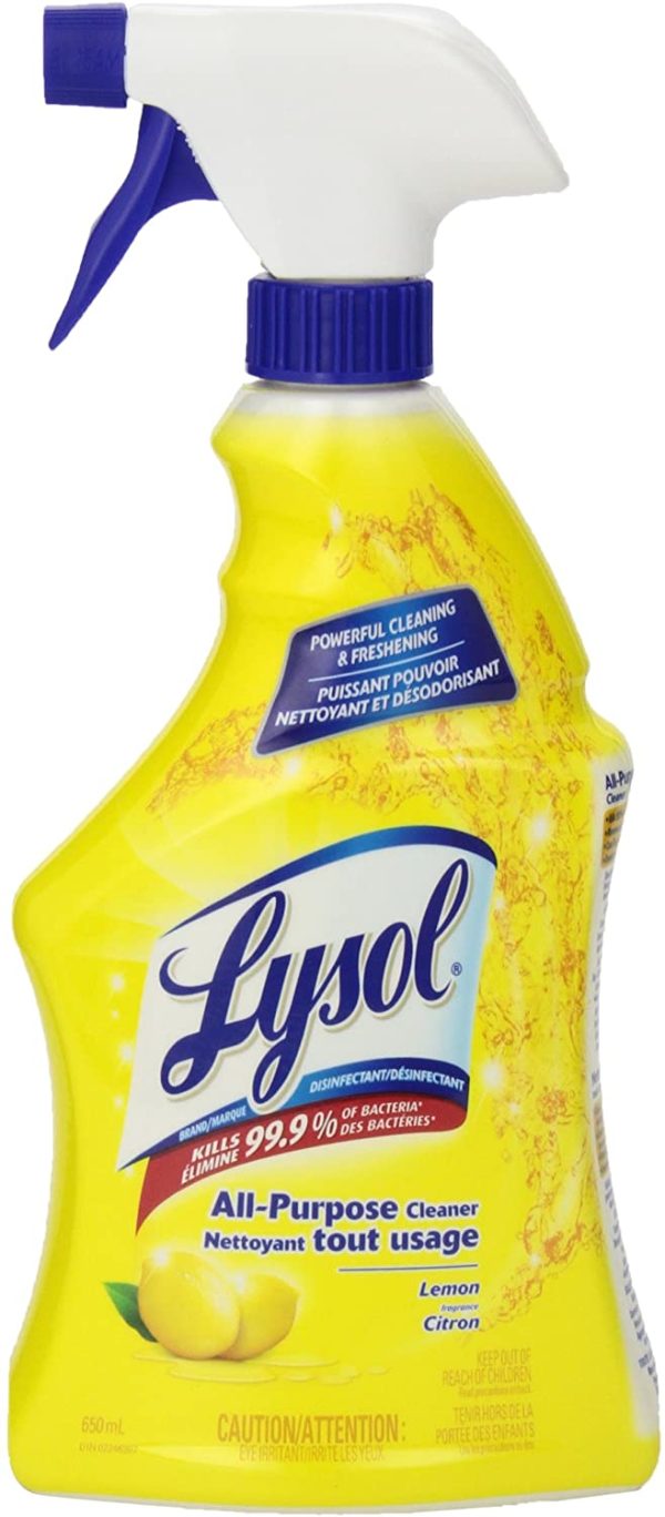 Lysol All Purpose Cleaner, Trigger, Lemon, 650ml, Powerful Cleaning & Freshening - Image 3