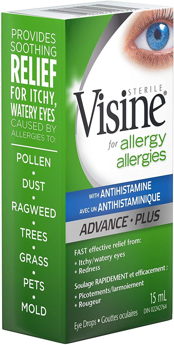 Visine Antihistamine Advance Allergy Eye Drops, 15 ml