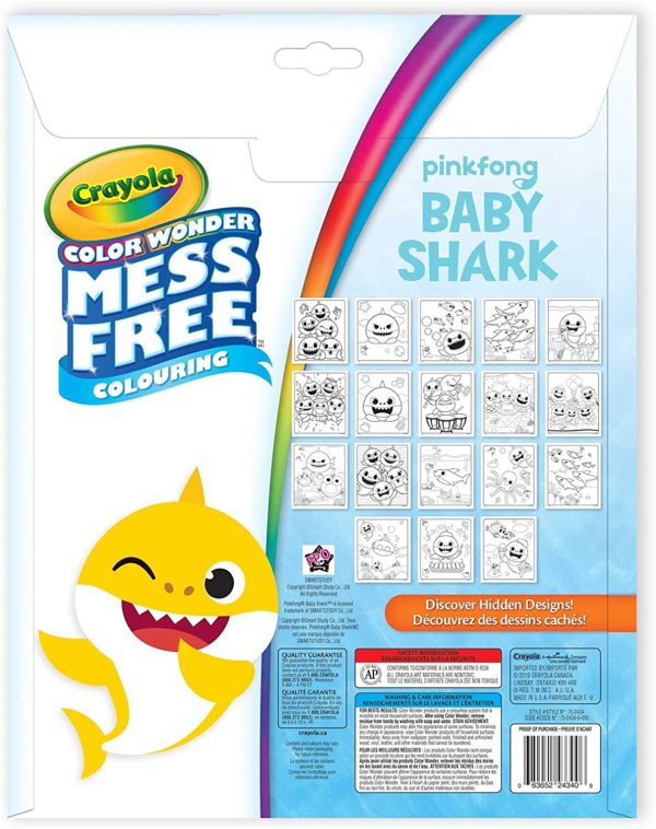 Crayola Mess-Free Color Wonder Pages & Mini Markers Baby Shark Arts & Crafts