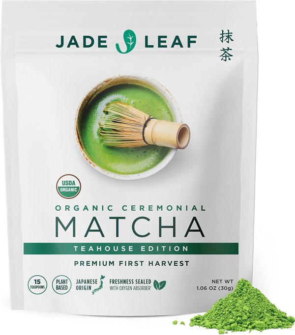 Jade Leaf Organic Ceremonial Grade Matcha Green Tea Powder - Authentic  Origin - Teahouse Edition Premium First Harvest (30 Gram) - Image 7