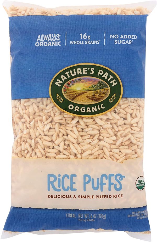 Nature's Path Organic Puffed Rice Cereal 170g EcoPac Bag, Light Brown - Image 5