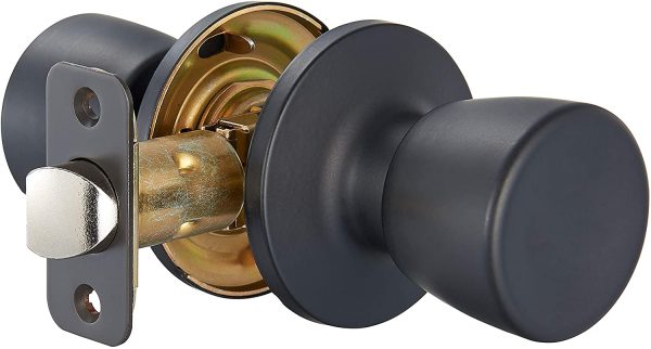 Amazon Basics Tulip Door Knob, Passage, Matte Black - Image 5