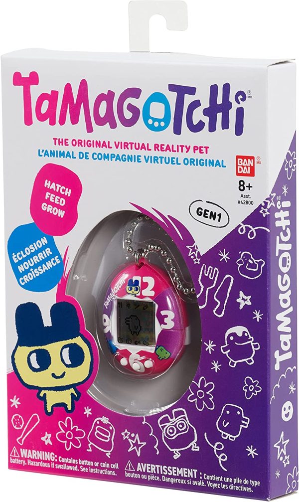 TAMAGOTCHI Original- Purple-Pink Clock Digital pet, Multicolor - Image 5