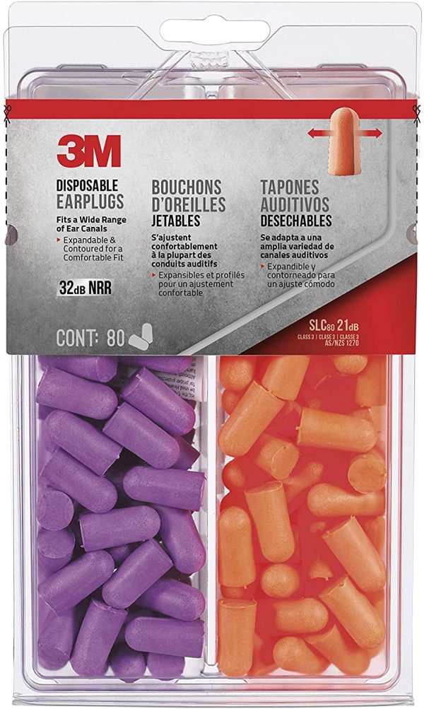 3M Safety 92059 Non-corded Disposable Earplugs, 80 Pairs (NRR 32 dB) - Image 3