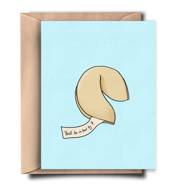 You'll be in bed by 9 - Funny Birthday Card for Girlfriend, Boyfriend, Mom, Dad - Old Birthday Card