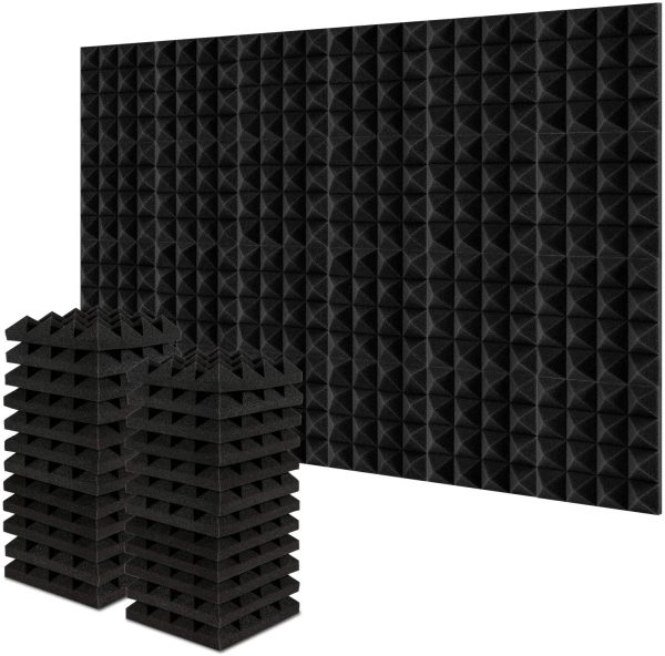 Sound Proof Padding, AGPtEK 24 Packs Soundproof Foams 25x25x5CM (Black) Acoustic Foam Panels, Ideal for Recording Studio, TV Room, Kid?M?? Room,and Office and Podcast Recording - Image 7