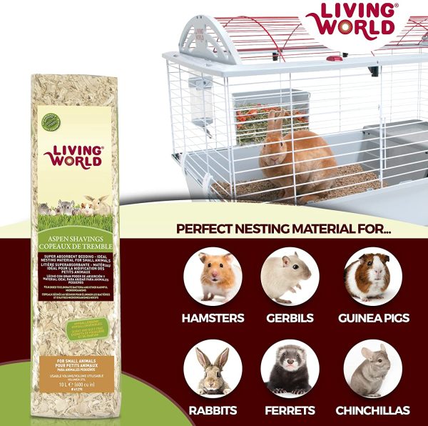 Living World Aspen Shavings Small Animal Bedding - 10 L (600 cu in) - Image 4