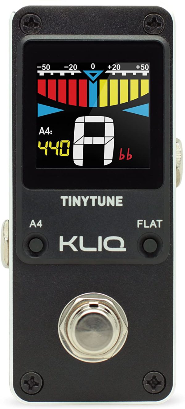 KLIQ TinyTune - Tuner Pedal for Guitar & Bass - Mini - Chromatic - with Pitch Calibration & Flat Tuning (Power Supply Required) - Image 3