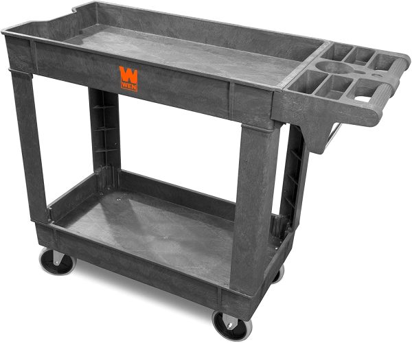 WEN 73009 500-Pound Capacity 40 by 17-Inch Two-Shelf Service Utility Cart - Image 9