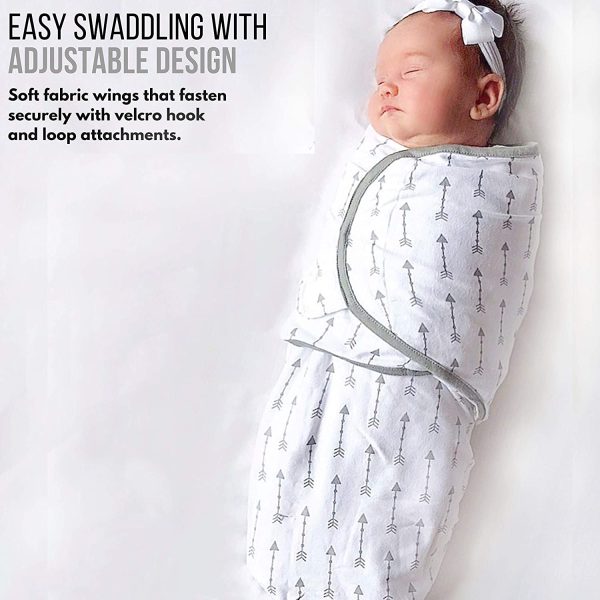 Swaddle Blanket, Swaddle Wrap Preemie Size, Up to 7 Pounds, Grey - Image 6