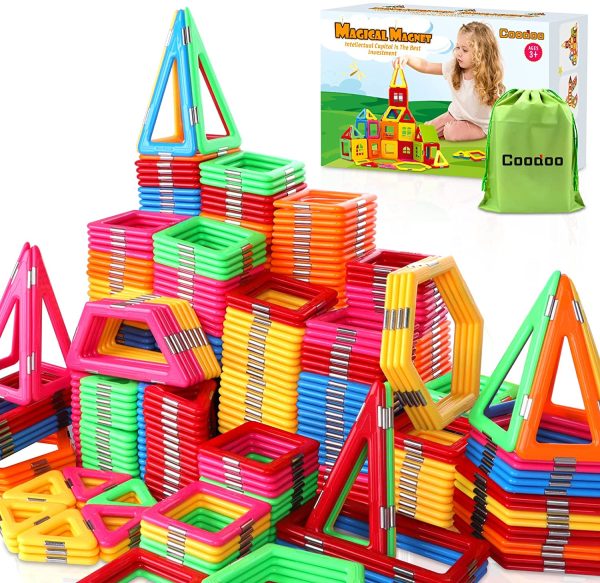 Upgraded Magnetic Blocks 138PCS Magnetic Building Tiles STEM Toys for 3+ Year Old Boys and Girls Learning by Playing Games for Toddlers Kids Compatible with Major Brands Building Blocks - Image 9