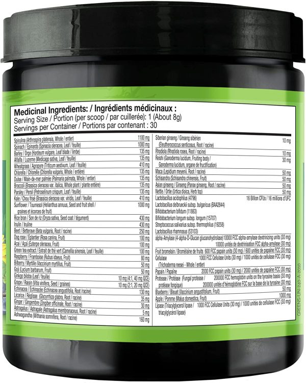 NATURELO Raw Greens Superfood Powder - Unsweetened - Boost Energy, Detox, Enhance Health - Organic Spirulina - Wheat Grass - Whole Food Nutrition from Fruits and Vegetables - 30 Servings - Image 8