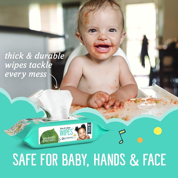 Seventh Generation Baby Wipes - Free and Clear - Multipack - 64 Wipes each - 6 Count - Image 7