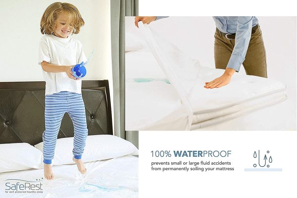 SafeRest Mattress Protector ??Twin XL, Premium, Cotton, Waterproof Mattress Cover Protectors ??White - Image 5