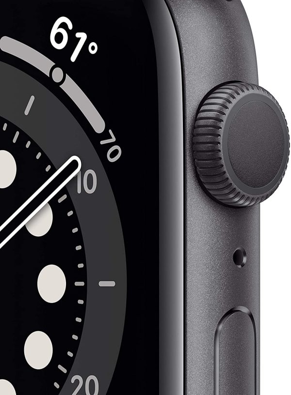 Apple Watch Series 6 (GPS, 44mm) - Space Gray Aluminum Case with Black Sport Band (Renewed) - Image 7