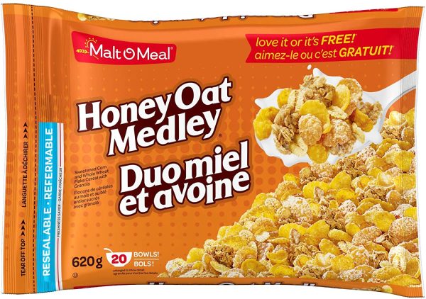 Post Malt-O-Meal Honey Oat Medley Cereal, 620 Gram