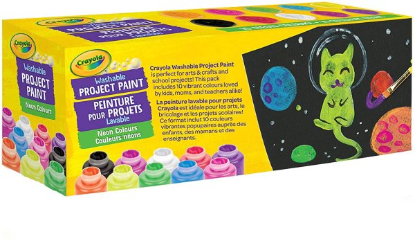 Crayola  Washable Neon Paint, School, Craft, Painting and Art Supplies, Kids, Ages 3,4, 5, 6 and Up, Back to school, School supplies, Arts and Crafts, Gifting - Image 3