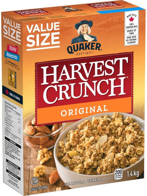 QUAKER HARVEST CRUNCH Original Granola Cereal, 1.4 kg - Image 3