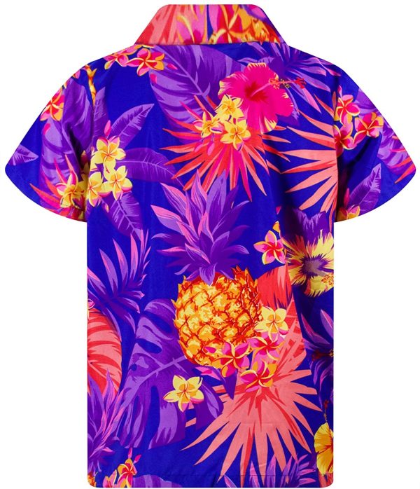 King Kameha Funky Hawaiian Shirt Men Shortsleeve Frontpocket Hawaiian-Print Leaves Flowers Pineapple - Image 7