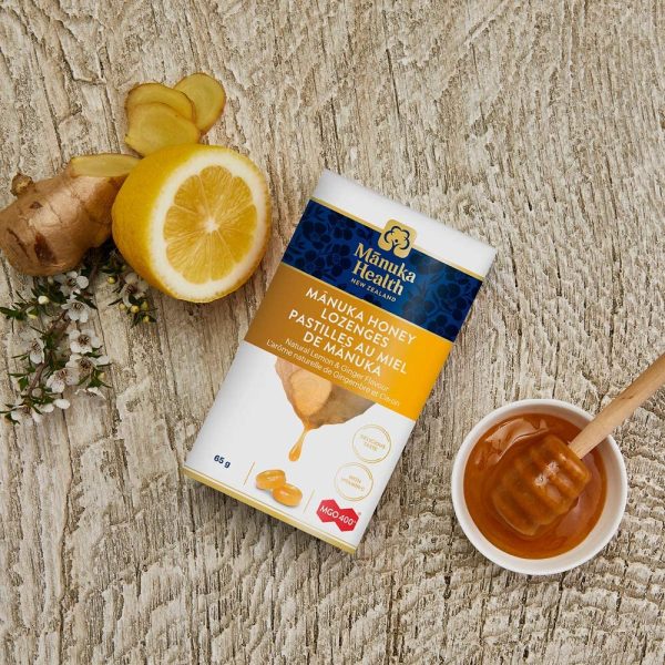 Manuka Honey Ginger & Lemon Lozenges MGO 400+ by Manuka Health- Gluten Free (15 Servings, 65 Grams) - Image 4