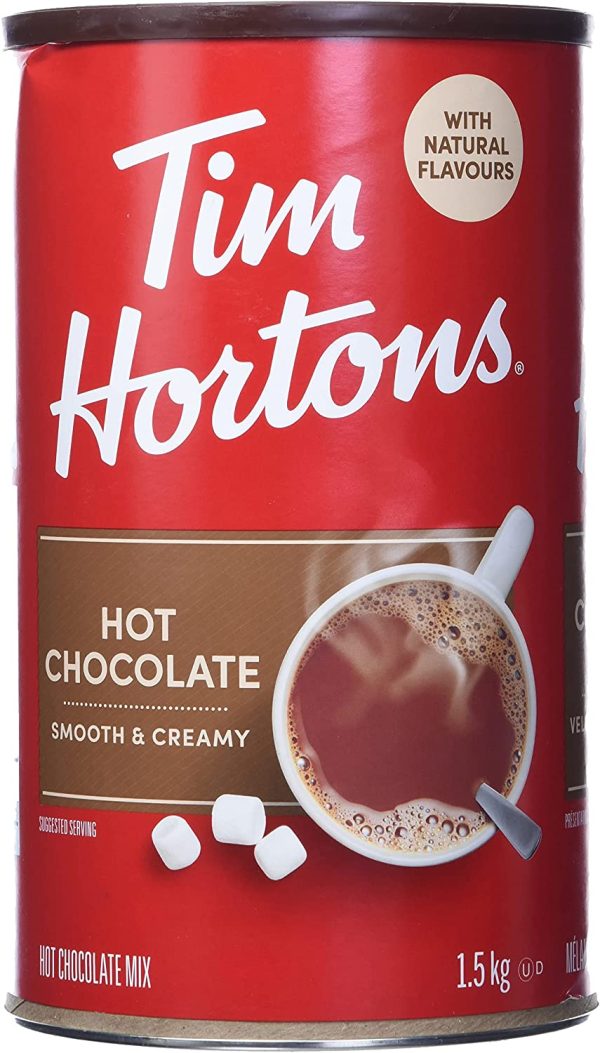 Tim Hortons Hot Chocolate Beverage Mix, Original, 1.5kg Can - Image 4