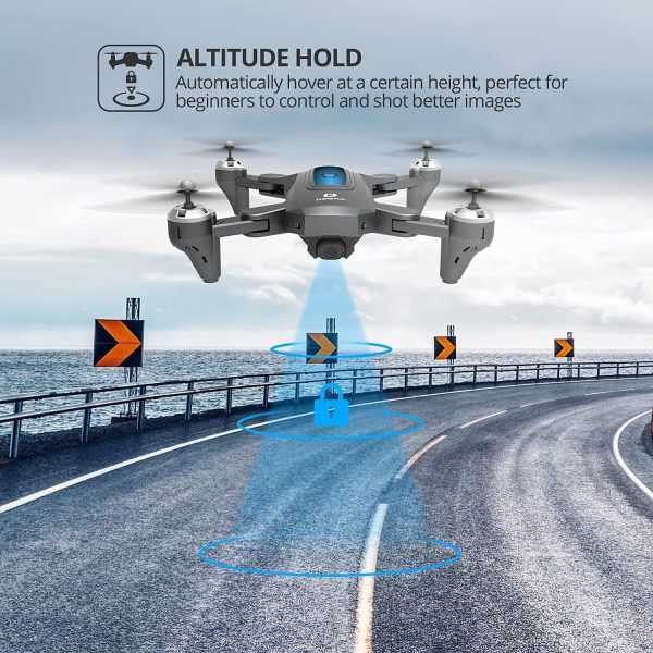 D10 Drone with Camera for Adults and Kids 1080P HD FPV Live Video, RC Quadcopter Helicopter with Waypoints, Altitude Hold, One Key Start, Headless Mode, Carrying Case Included - Image 2