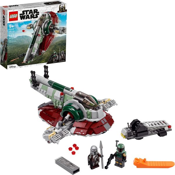 LEGO Star Wars Boba Fett’s Starship 75312 Fun Toy Building Kit; Awesome Gift Idea for Kids; New 2021 (593 Pieces) - Image 4