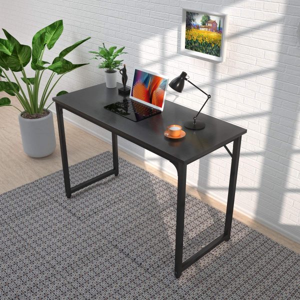 Small Computer Desk 32 Inch,  Small Writing Computer Desk for Small Space, Sturdy Laptop Study Desk Table Modern Simple Style Home Office, Black - Image 6