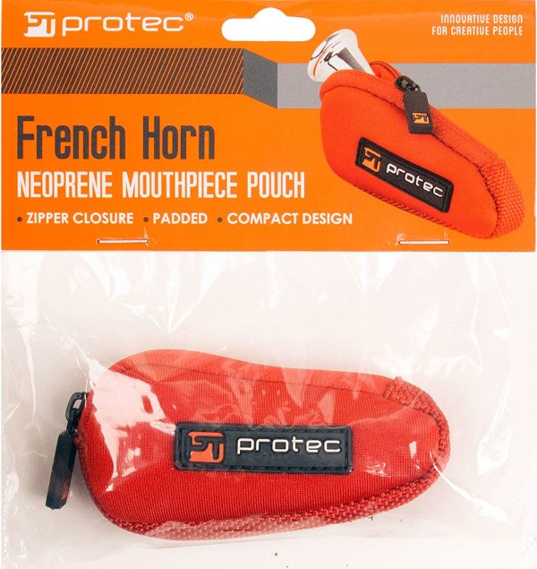 Protec French Horn Neoprene Mouthpiece Pouch, Red - Image 3