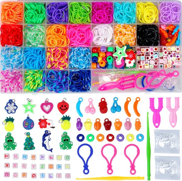 Rubber Bands Kits Bracelet Making Kit for Girls Rubber Bands Kits with Storage Container 23 Colors DIY Birthday Gift for Girl Craft Kits for Kids Friendship Gift - Image 7