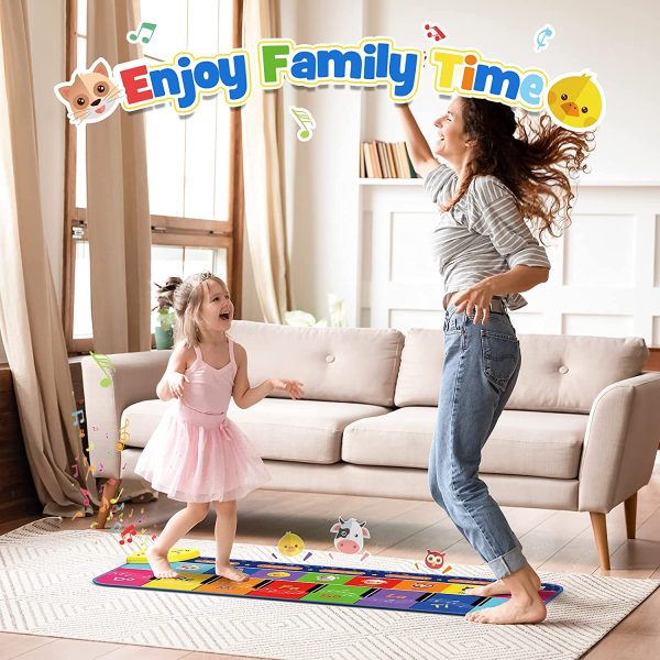 Toddler Girl Toys, TopDollo Baby Musical Toys for 1-6 Year Old Girls Piano Mat Gifts for 2-6 Year Old Girls Baby Piano Mat Boys Toys Age 1-6 Toddler Piano Autism Sensory Toys Kids Dance Mat - Image 3