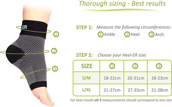 Plantar Fasciitis Compression Foot Sleeves - Heel-ER Socks with Arch & Ankle Support - Brace for Heel Pain Relief, Spur, Sore Feet for Men & Women - Image 2