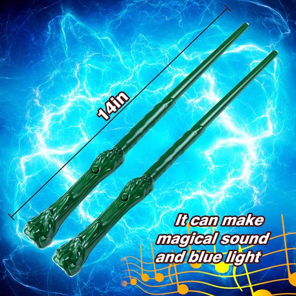 Magic Light Up Wizard Wand for Kids Sound Illuminating Girls Boys Toy Witchcraft Cosplay Accessary 2 Piece - Image 6