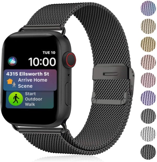 TIMDO Compatible with Apple Watch Band 38mm 40mm 41mm 42mm 44mm 45mm, Stainless Steel Strap with Magnetic Closure Compatible with iWatch Band Series SE 7/6/5/4/3/2/1 - Image 4