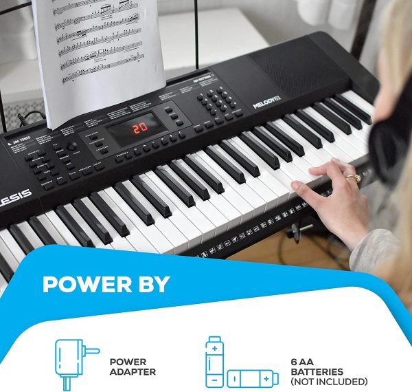 Alesis Melody 61 MKII - 61 Key Music Keyboard / Digital Piano with Built-In Speakers, Headphones, Microphone, Piano Stand, Music Rest and Stool - Image 6