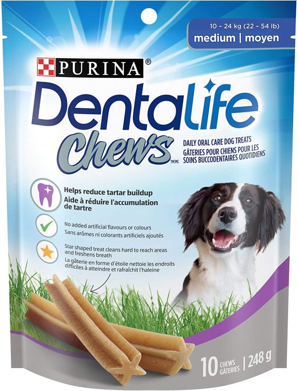 DentaLife Chews, Dental Dog Treats for Medium Breed Dogs - 10 ct Pouch