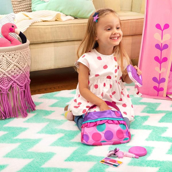 Play Circle by Battat ??Princess Purse Style Set ??Pretend Play Multicolor Handbag and Fashion Accessories ??Toy Makeup, Keys, Lipstick, Credit Card, Phone, and More for Kids Ages 3 and Up (8 Pieces) - Image 5