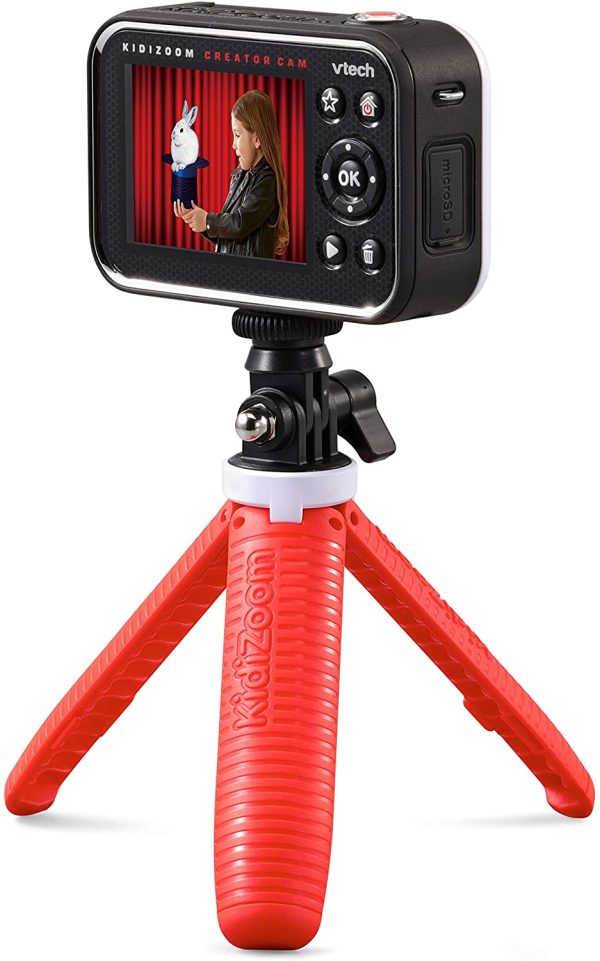 VTech KidiZoom Creator Cam, High-Definition Kids' Camera for Photos and Videos, Included Green Screen, Flip-Out Selfie Camera, Selfie Stick/ Tripod, Auto Timer, Kids Ages 5 and up