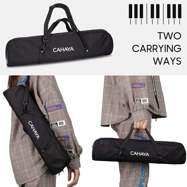 CAHAYA Melodica 32-Key Piano Style Portable with Plastic Flexible Long Pipe Short Mouthpiece and Carrying Bag for Music Lovers Beginners Kids Black CY0050-1 - Image 8