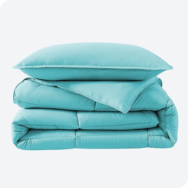 Comforter Set - Twin/Twin Extra Long - Goose Down Alternative - Ultra-Soft - Premium 1800 Series - All Season Warmth (Twin/Twin XL, Aqua) - Image 5