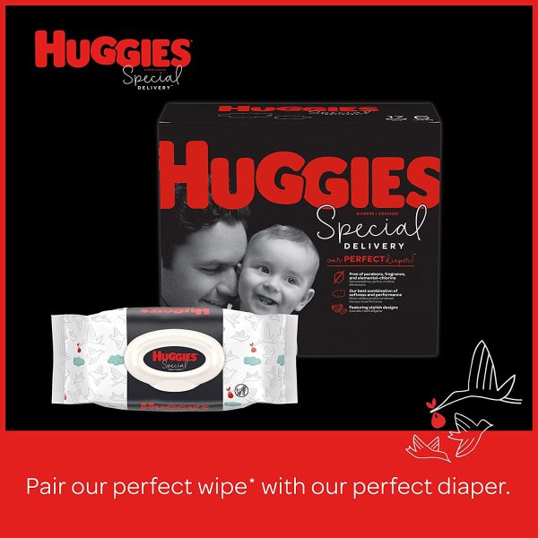 Baby Wipes, Huggies Special Delivery, UNSCENTED, Hypoallergenic, 10 Flip-Top Packs, 560 Count - Image 8