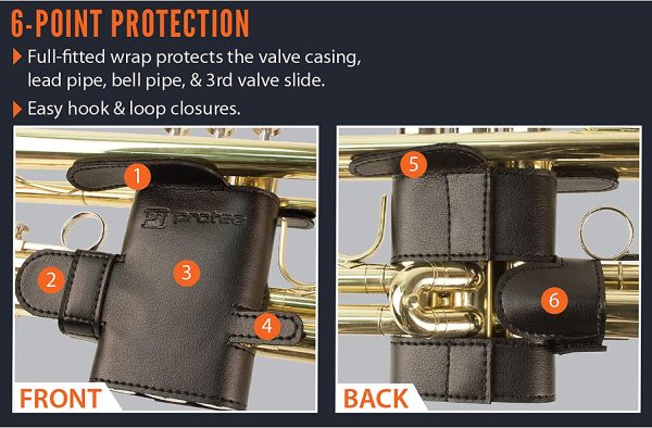 Protec L226SP Trumpet 6 pt. Leather Valve Guard