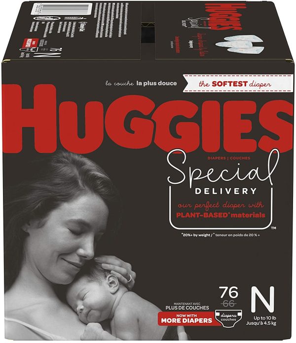 Newborn Diapers - Huggies Special Delivery Hypoallergenic Disposable Baby Diapers, 76ct, Giga Pack - Image 7