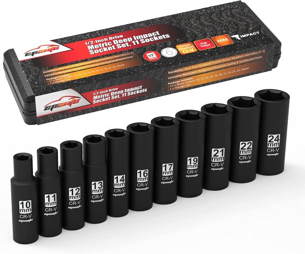 1/2-Inch Drive Metric Deep Impact Socket Set 11 Sockets - Image 7