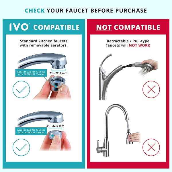 IVO Water Filtration System for Standard Faucets ??4-Stage Filtration with NSF-Approved Technology ??Removes Contaminants Down to 0.1 Micron, Retains Healthy Minerals - Image 5