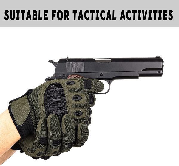 Tactical Gloves, Full Finger Touchscreen Gloves, Motorcycle Military Training Army Shooting Outdoor Gloves - Image 4