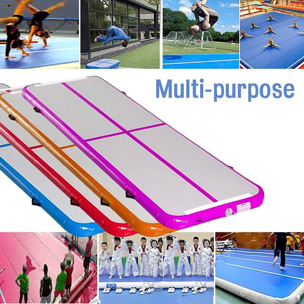 SK DEPOT Inflatable Yoga Track Inflatable Gymnastic Mattress 10ft x 3.4ft x 0.3ft Artistic Gymnastics Tumbling Track Mat Indoor Outdoor Thickness Air Track for Gym Home Indoor Outdoor Training Gymnastic Mat