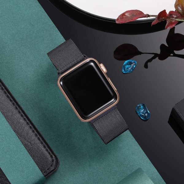 TIMDO Compatible with Apple Watch Band 38mm 40mm 41mm 42mm 44mm 45mm, Stainless Steel Strap with Magnetic Closure Compatible with iWatch Band Series SE 7/6/5/4/3/2/1 - Image 2